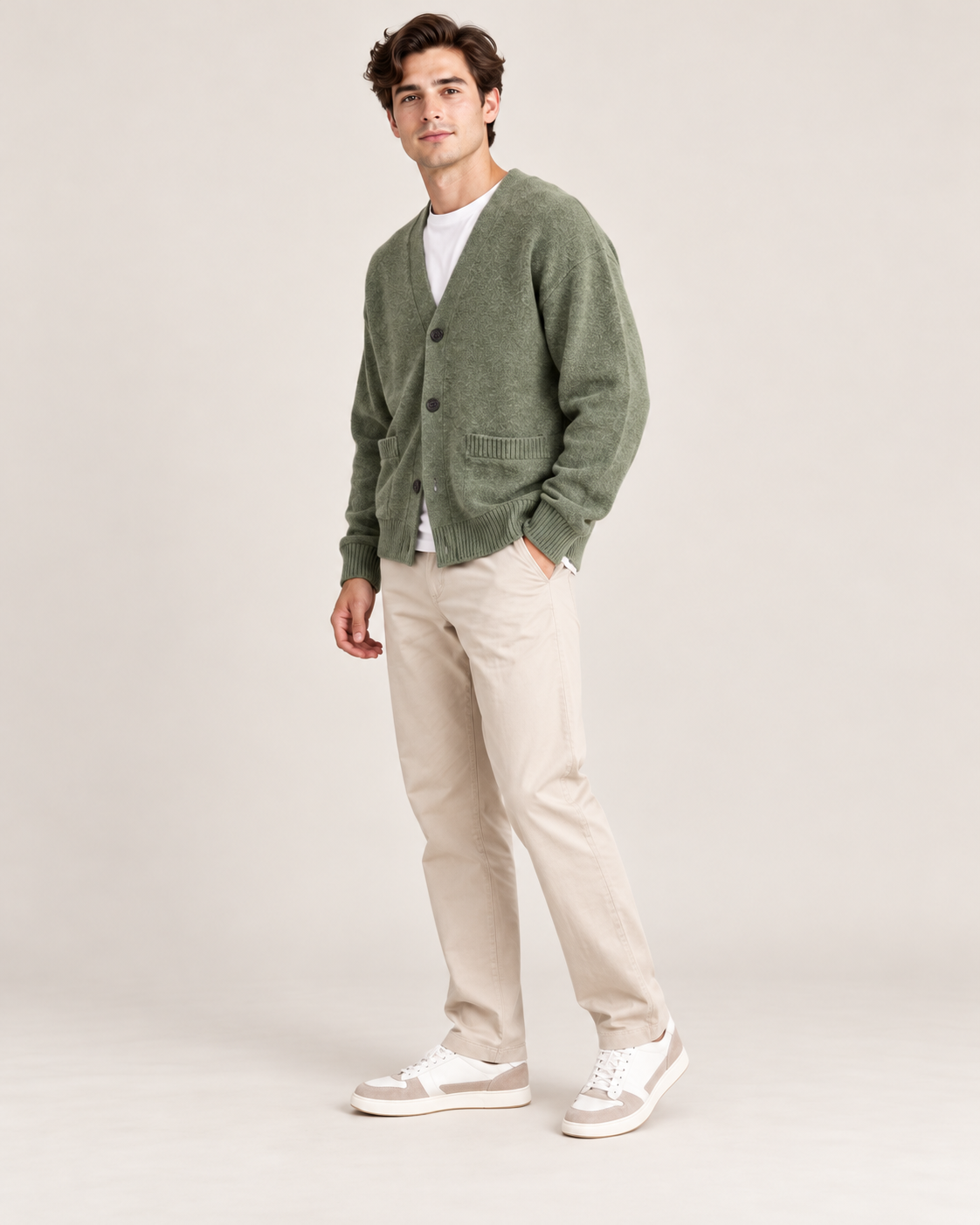 CARDIGAN BOUTONNÉ COL V