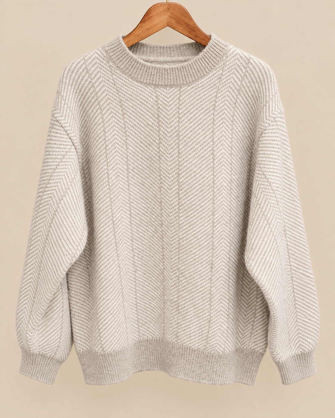 PULL COL ROND AVEC DÉTAILS CONTRASTÉS