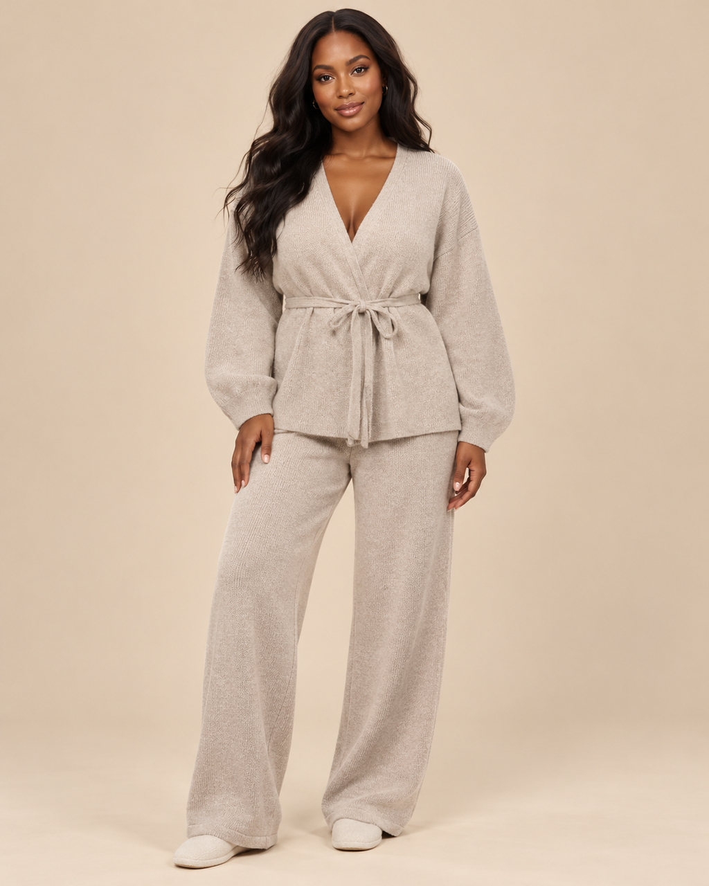ENSEMBLE CARDIGAN CROISÉ PANTALON