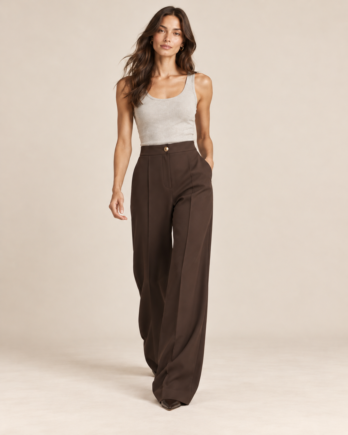 PANTALON BOUTON DORÉ