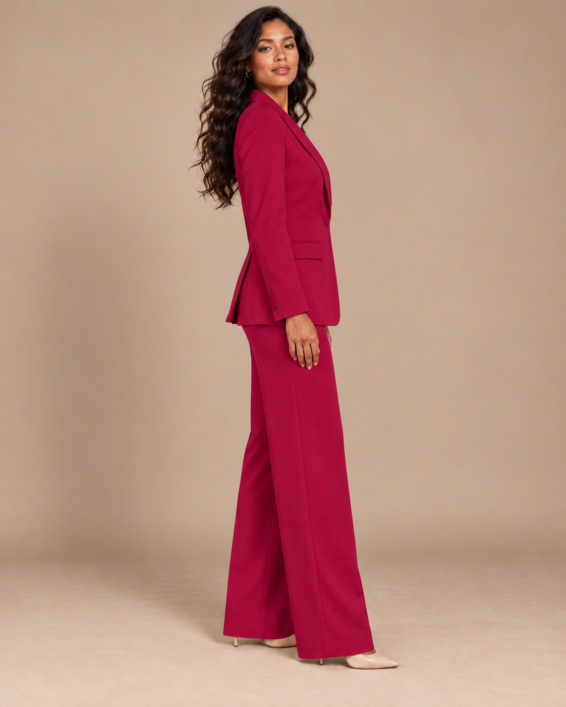 ENSEMBLE BLAZER PANTALON FLUIDE