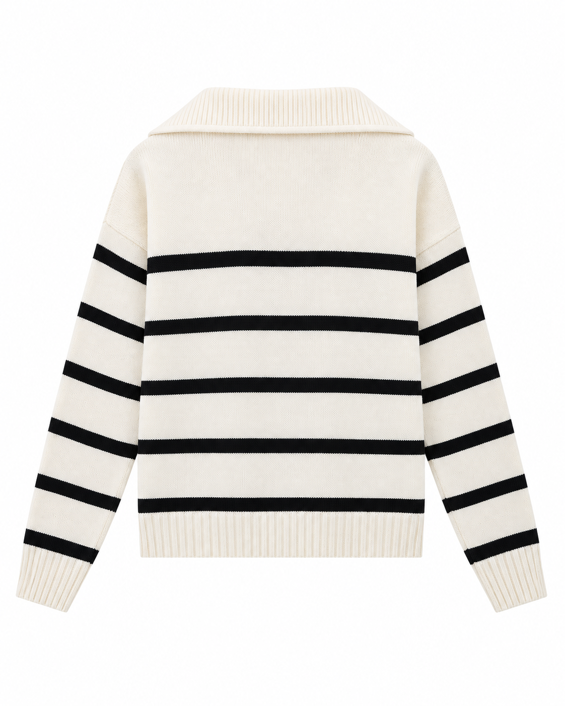 PULL RAYÉ DEMI-ZIP