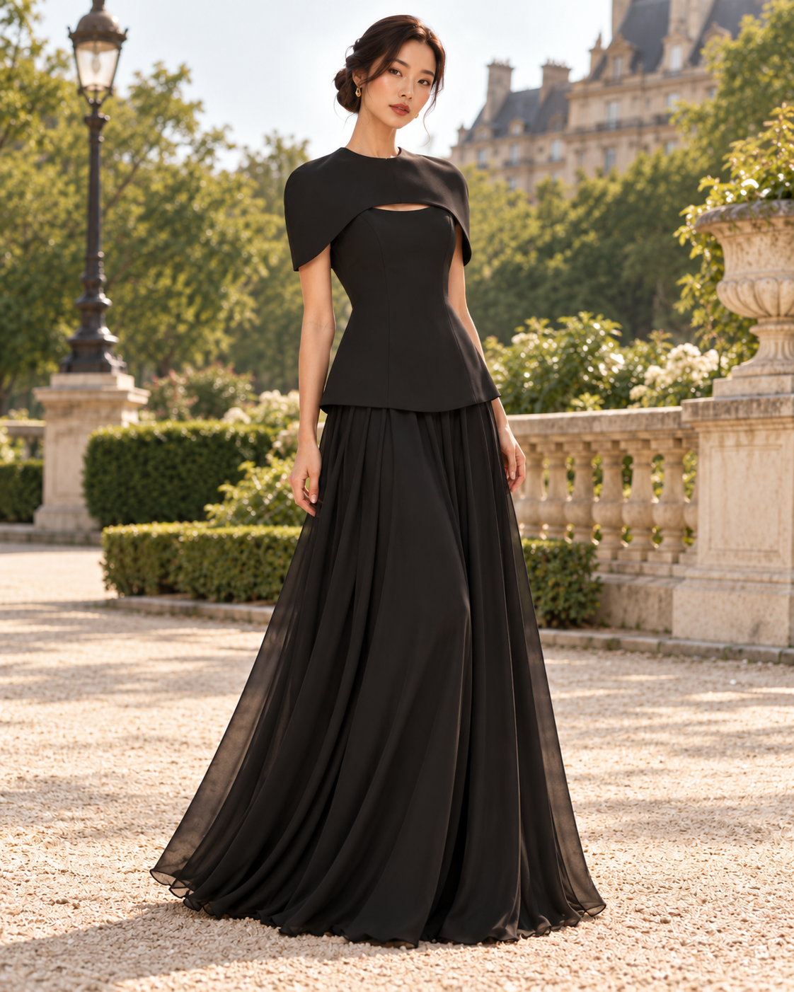 ENSEMBLE TOP BUSTIER JUPE LONGUE