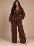 ENSEMBLE CARDIGAN CROISÉ PANTALON