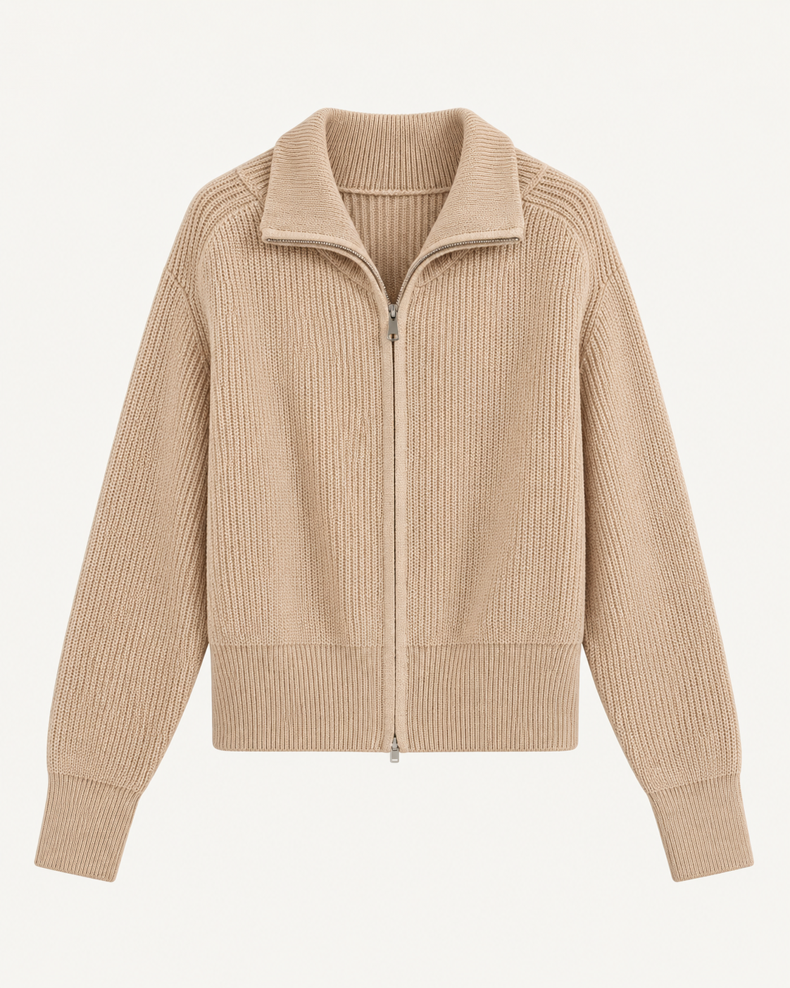ENSEMBLE VESTE ZIPPÉE PANTALON CORDON EN MAILLE