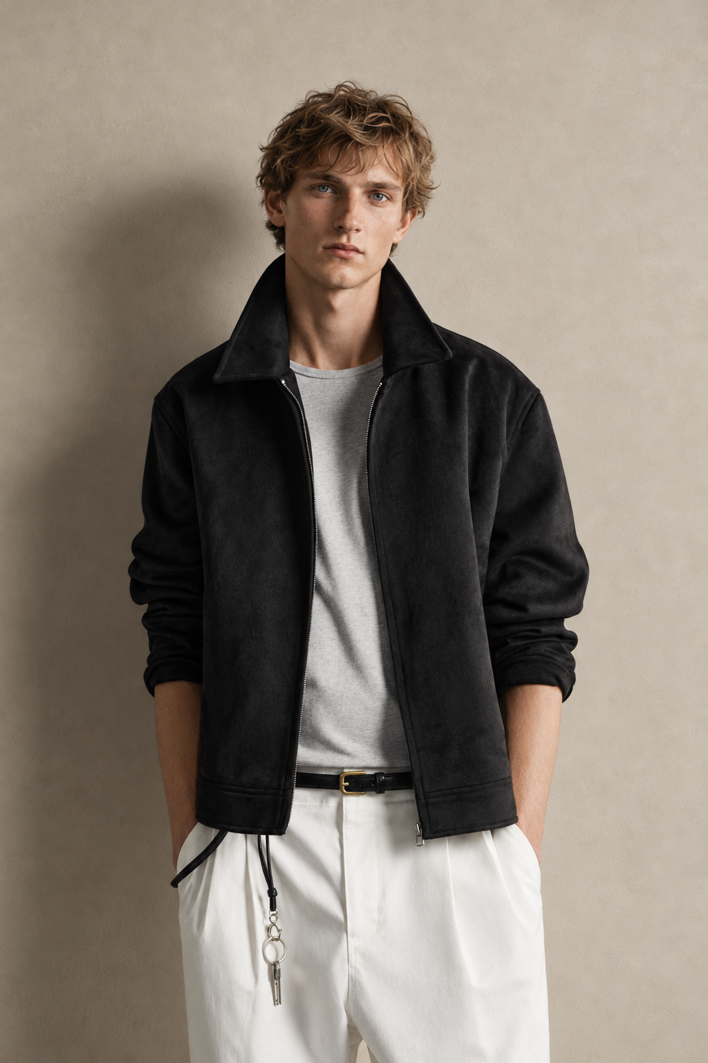 BLOUSON EFFET DAIM