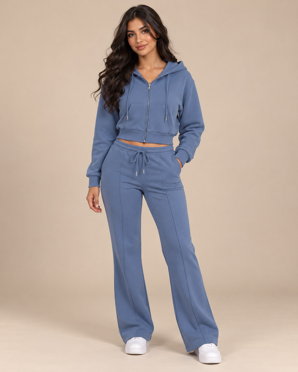 ENSEMBLE SWEAT ZIPPÉ À CAPUCHE JOGGING