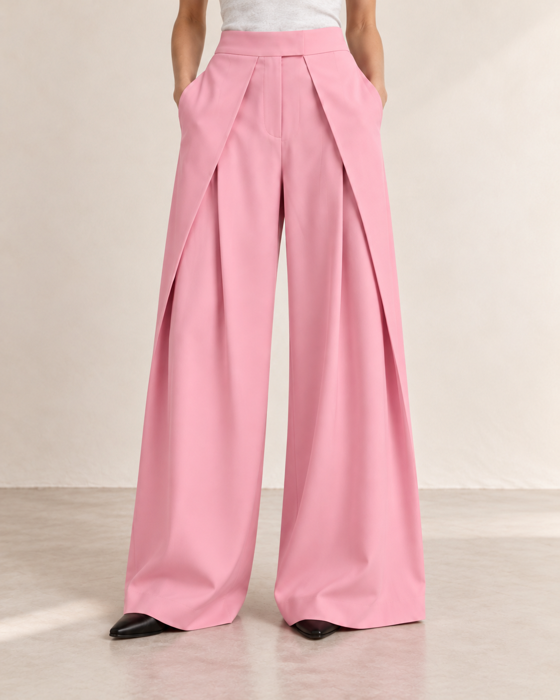 PANTALON LARGE À PINCES