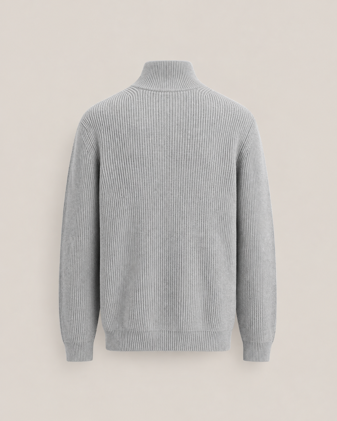 PULL COL MONTANT EN MAILLE DEMI-ZIP