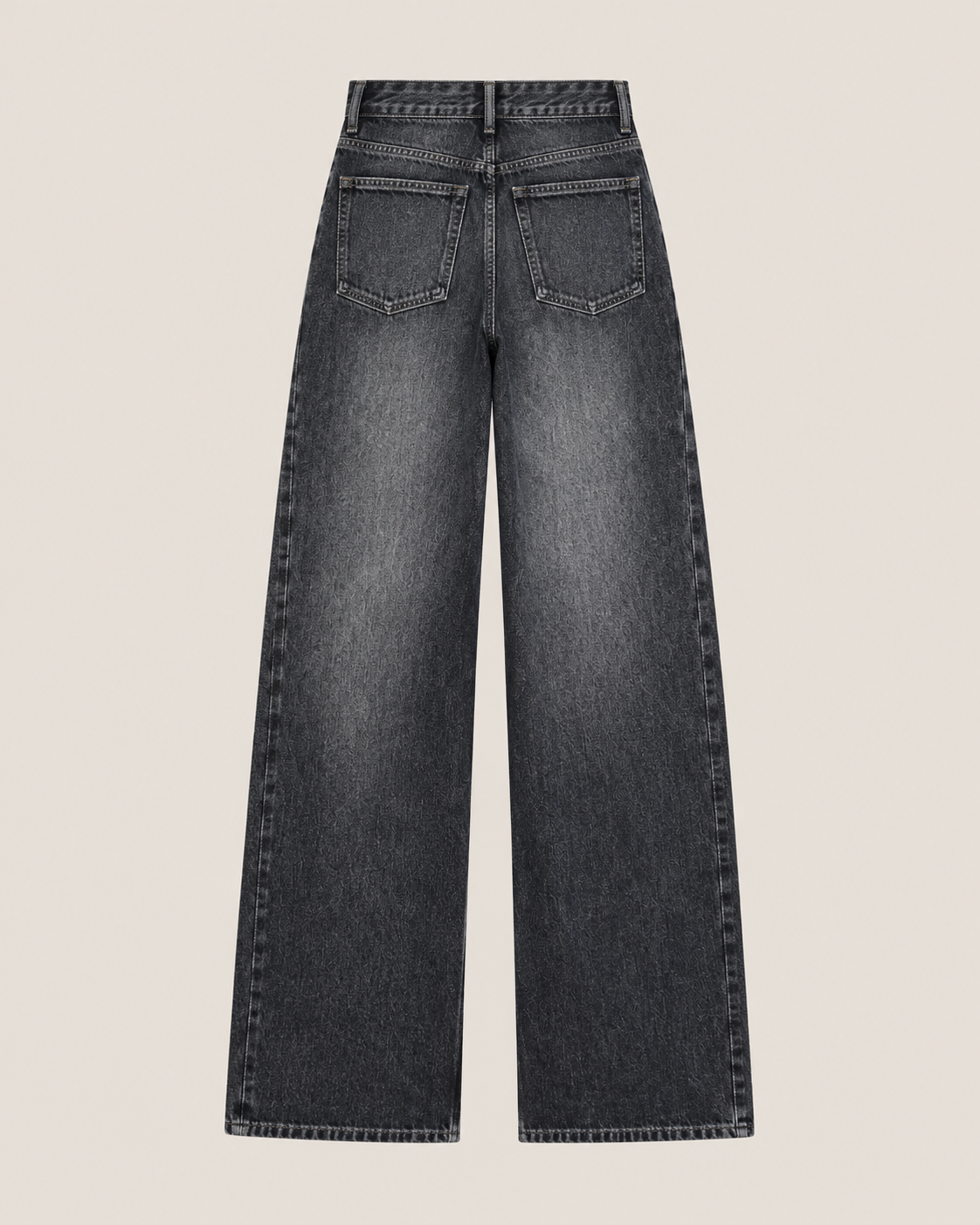 JEAN LARGE TAILLE HAUTE DÉLAVÉ