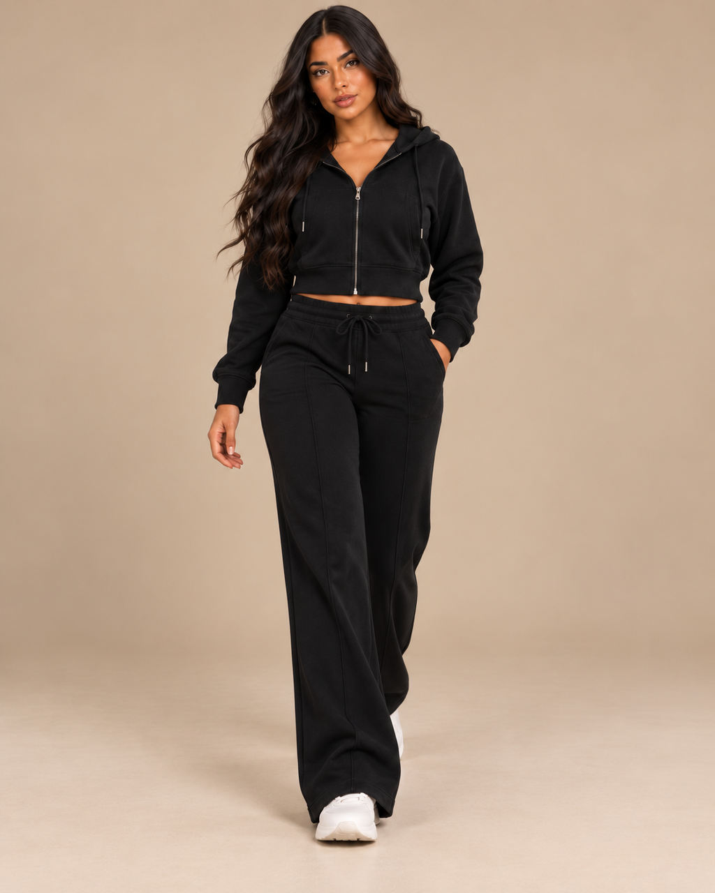 ENSEMBLE SWEAT ZIPPÉ À CAPUCHE JOGGING