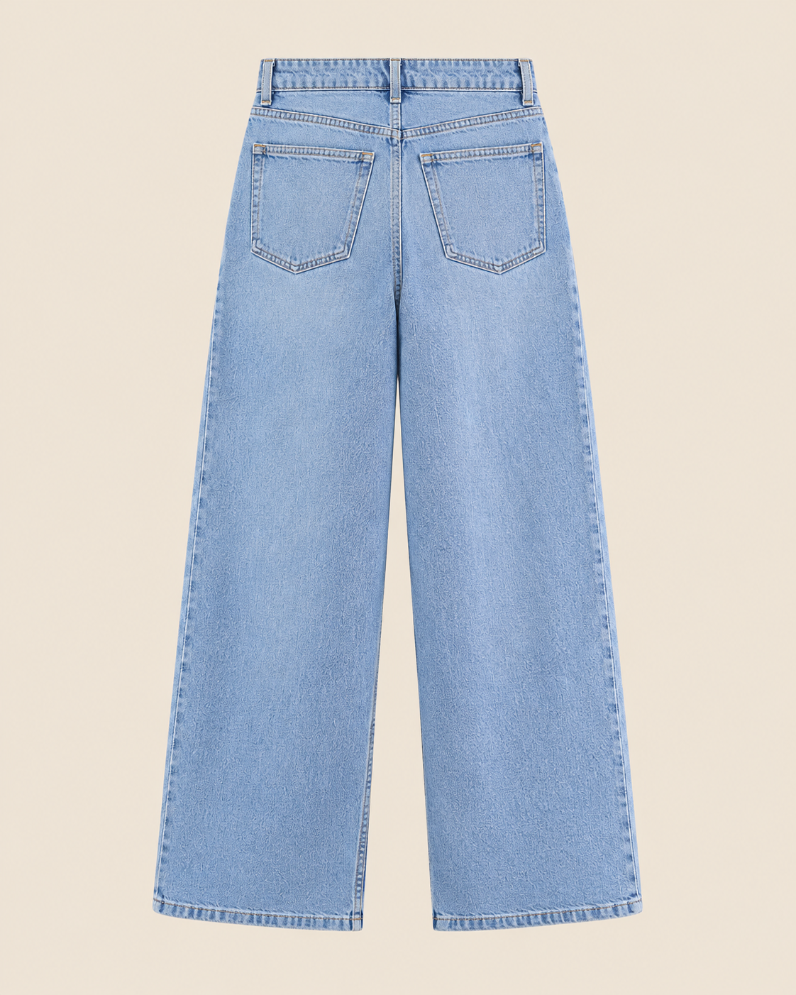 JEAN LARGE BLEU BEIGE MARINE