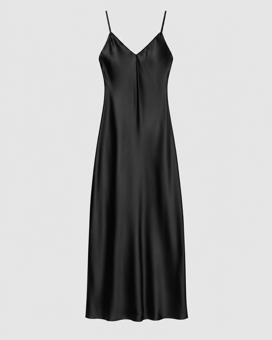 ROBE LONGUE SATINÉE À BRETELLES
