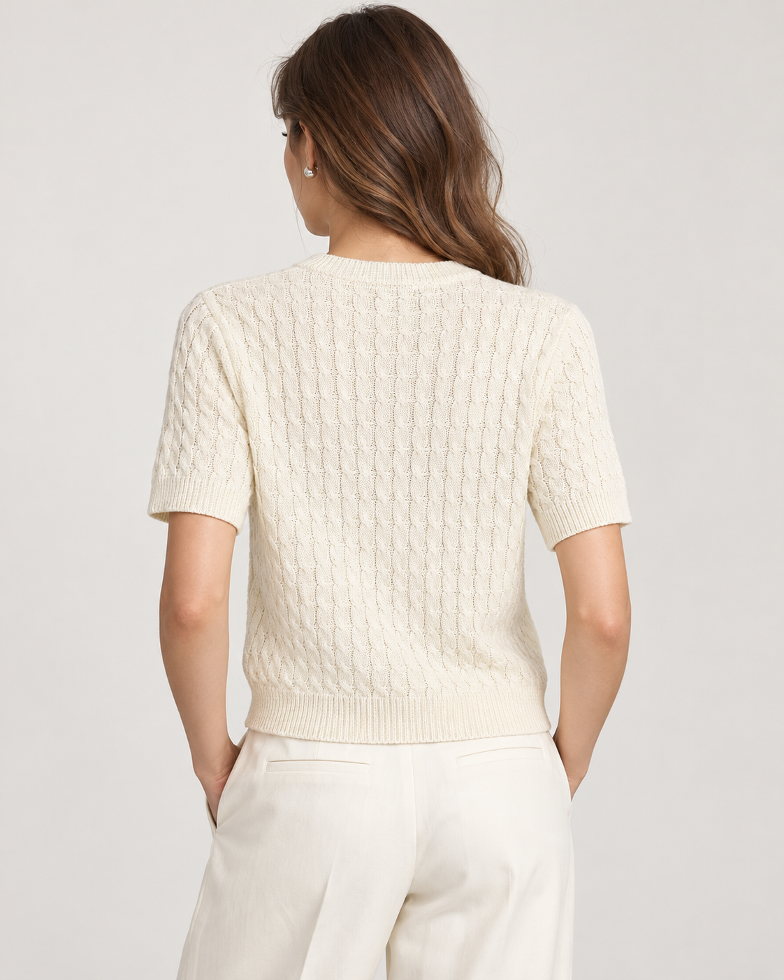 CARDIGAN MANCHE COURTE BOUTONNÉ