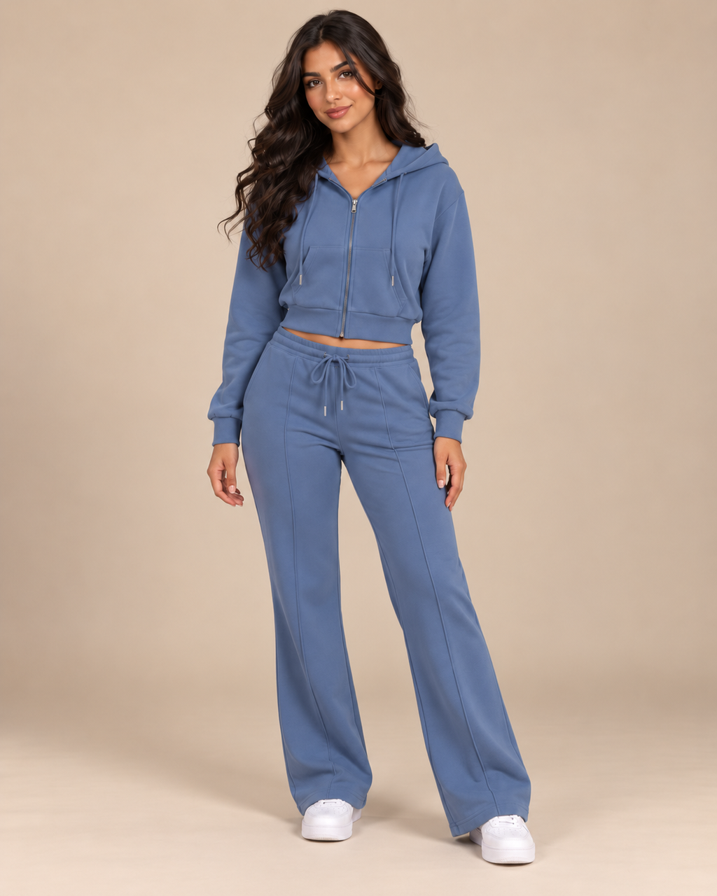 ENSEMBLE SWEAT ZIPPÉ À CAPUCHE JOGGING