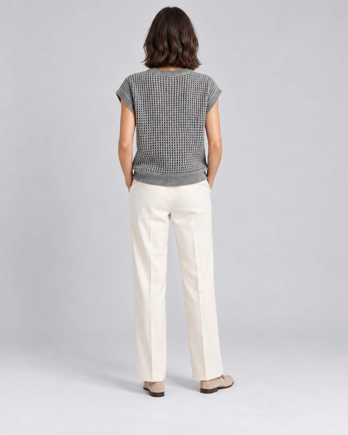 GILET SANS MANCHES EN MAILLE