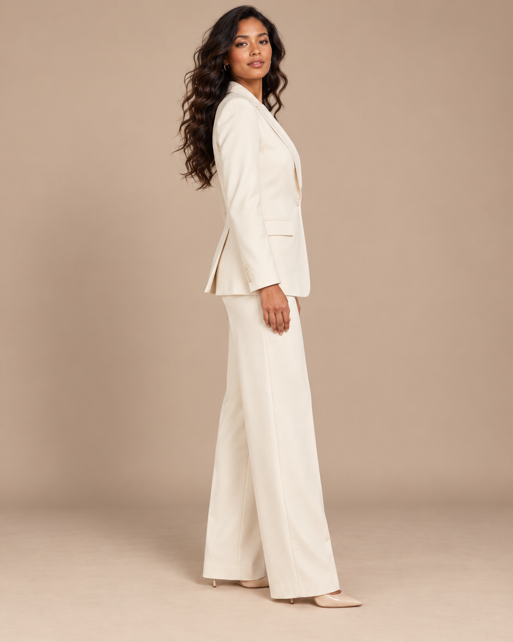ENSEMBLE BLAZER PANTALON FLUIDE