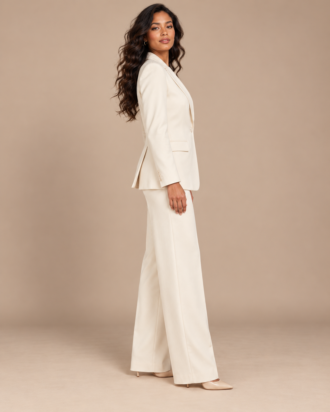 ENSEMBLE BLAZER PANTALON FLUIDE