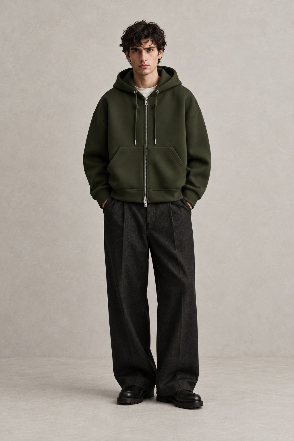 GILET ZIPPÉ À CAPUCHE