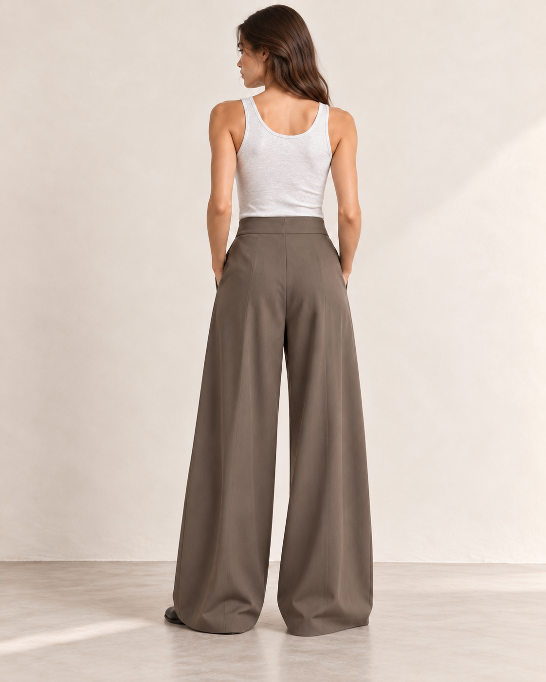 PANTALON LARGE À PINCES