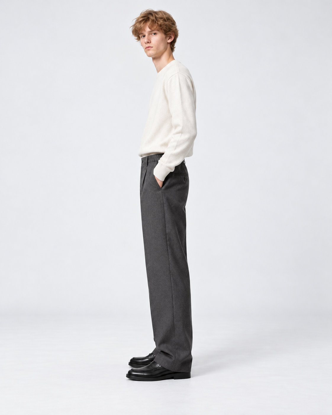 PANTALON AMPLE À PINCES