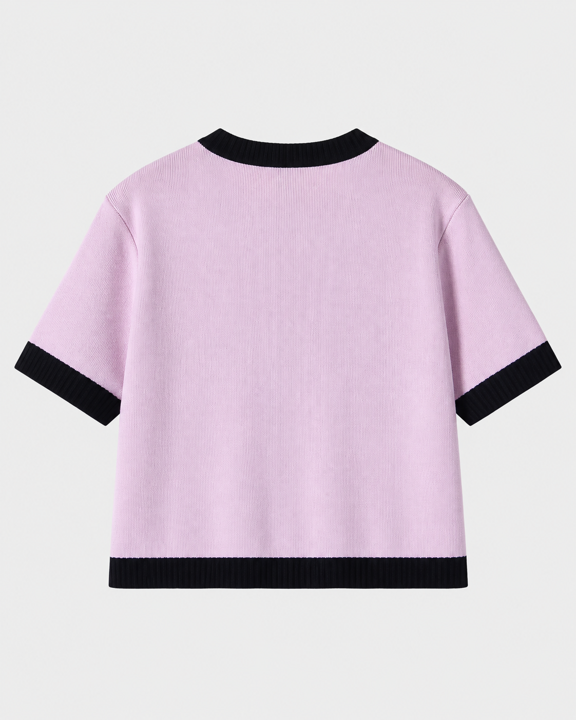 CARDIGAN MANCHES COURTES CONSTRASTÉ
