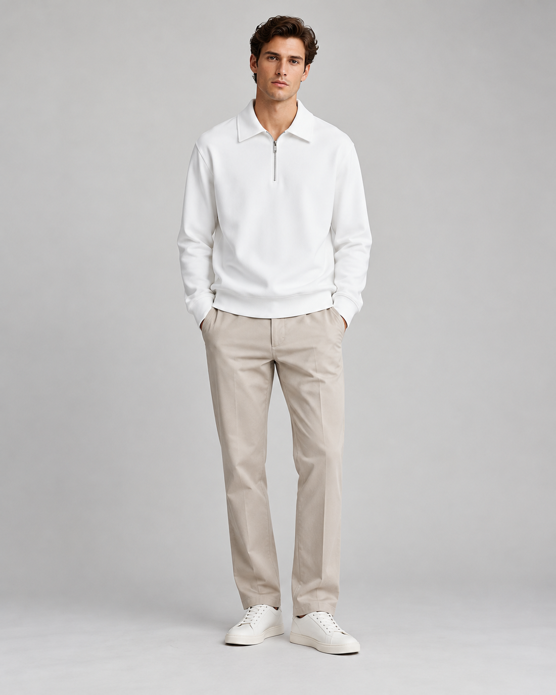 PULL POLO MANCHES LONGUES UNI