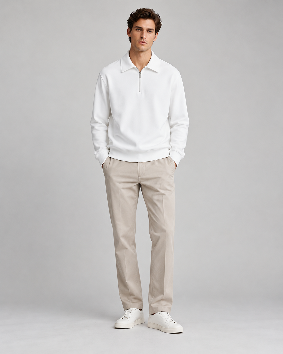 PULL POLO MANCHES LONGUES UNI
