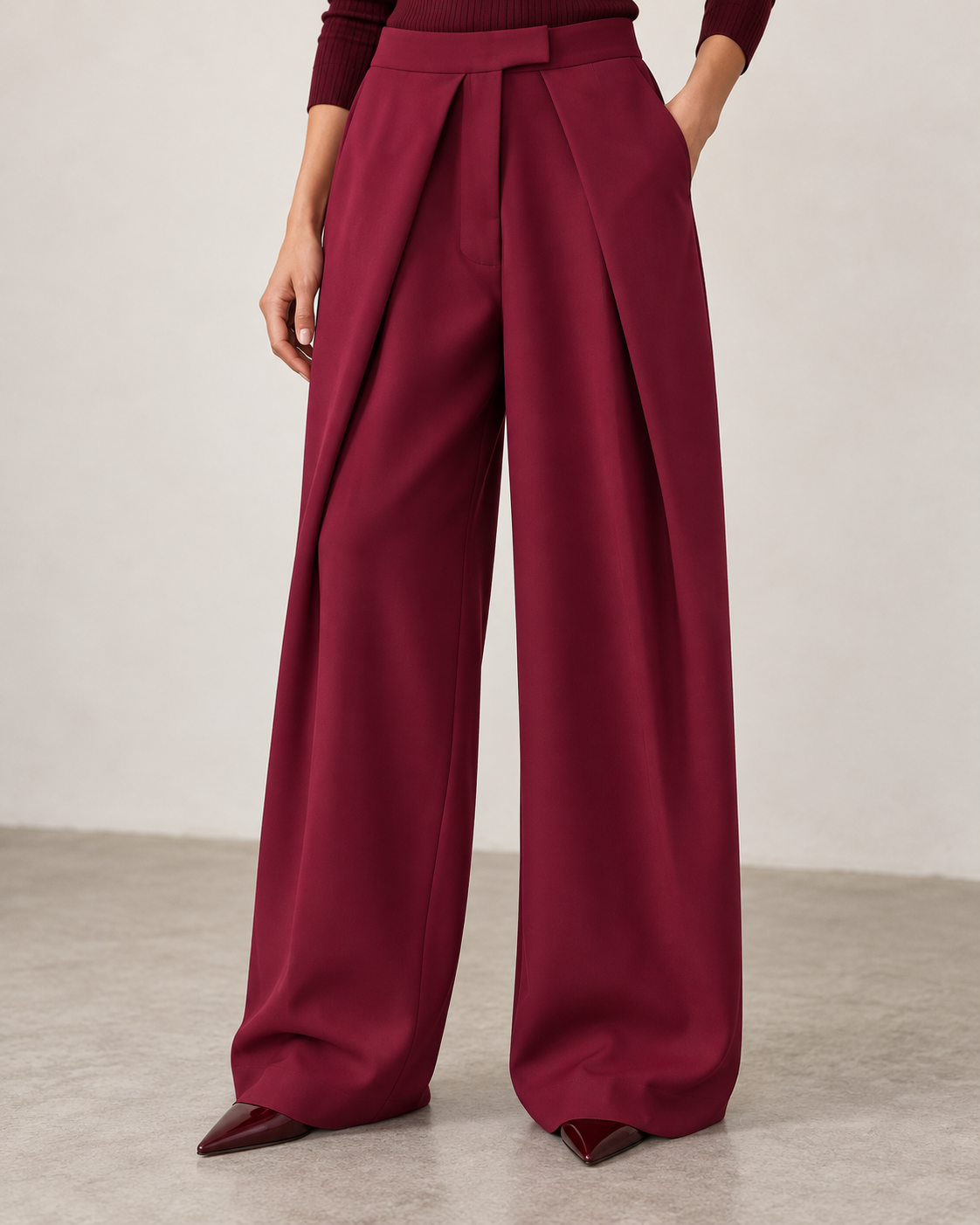 PANTALON LARGE À PINCES