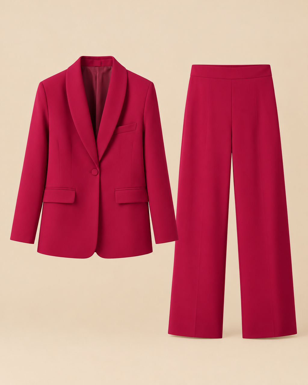ENSEMBLE BLAZER PANTALON FLUIDE