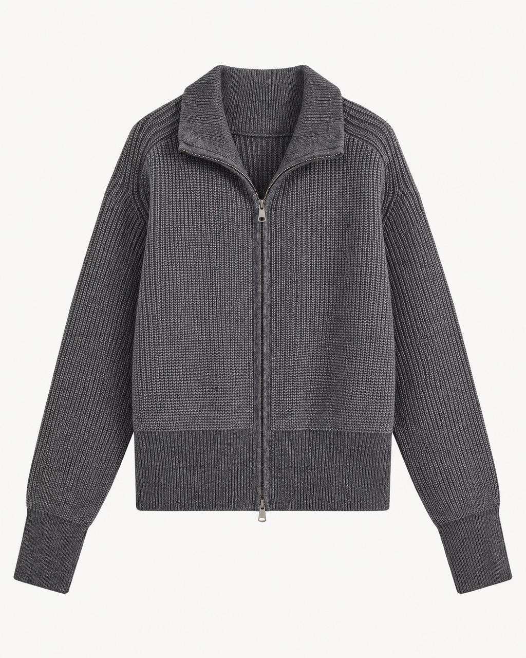 ENSEMBLE VESTE ZIPPÉE PANTALON CORDON EN MAILLE