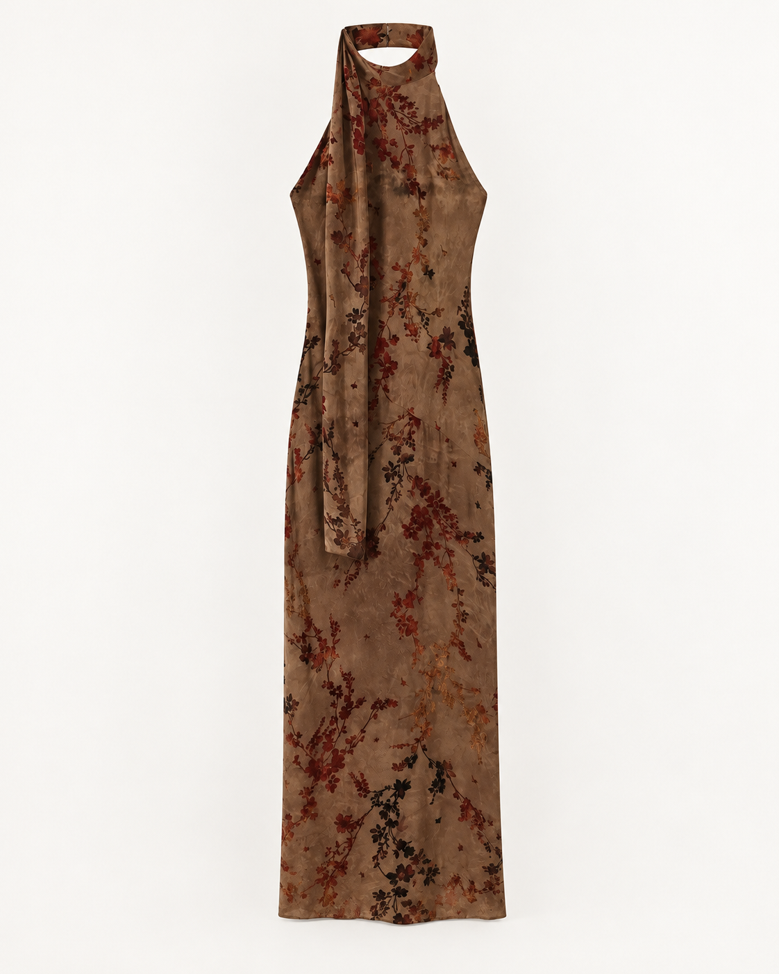 ROBE LONGUE FLORALE COL AMÉRICAIN