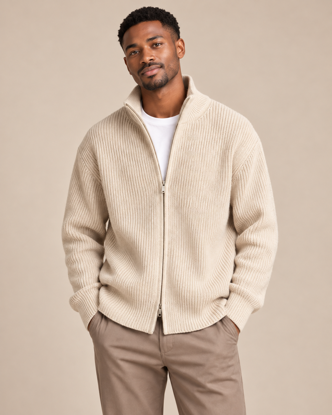 GILET ZIPPÉ EN MAILLE