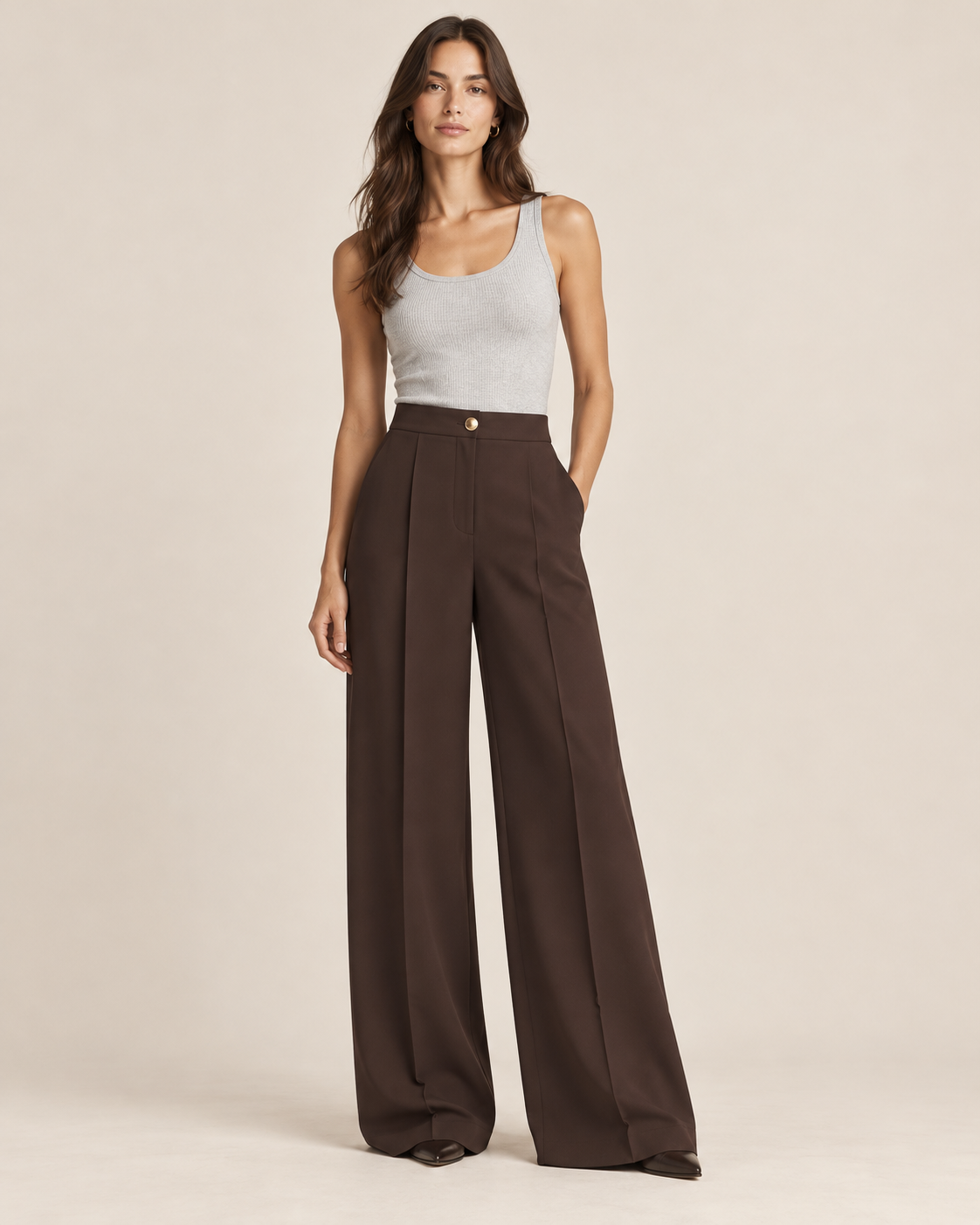 PANTALON BOUTON DORÉ