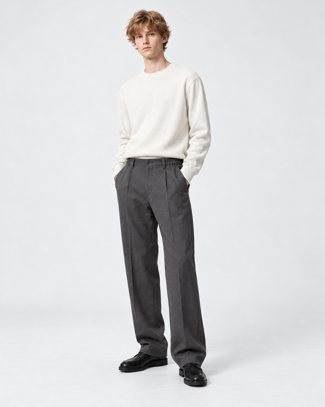 PANTALON AMPLE À PINCES