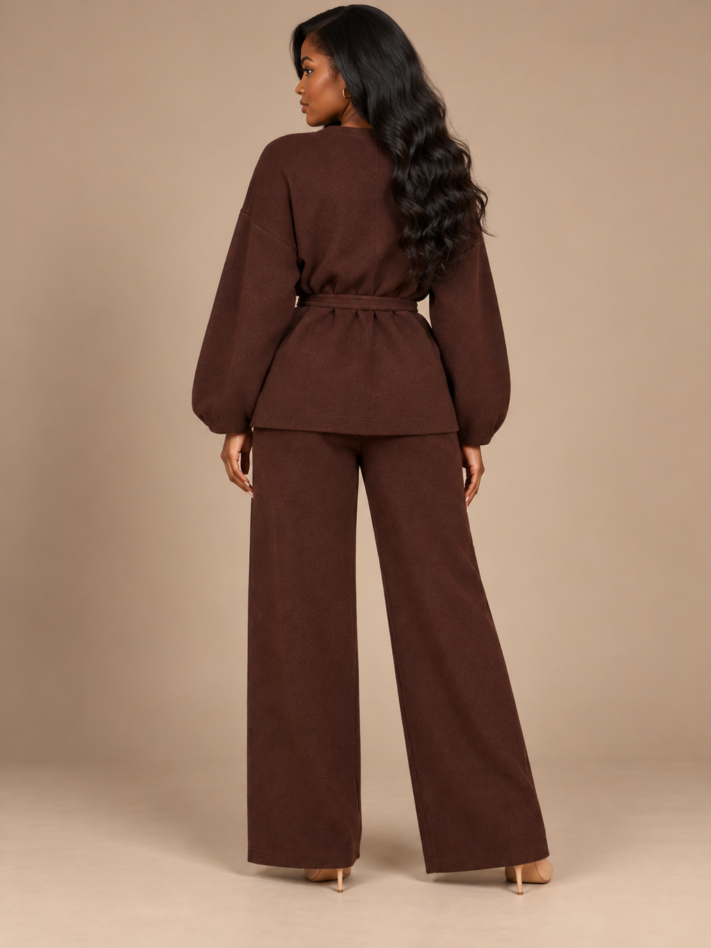 ENSEMBLE CARDIGAN CROISÉ PANTALON