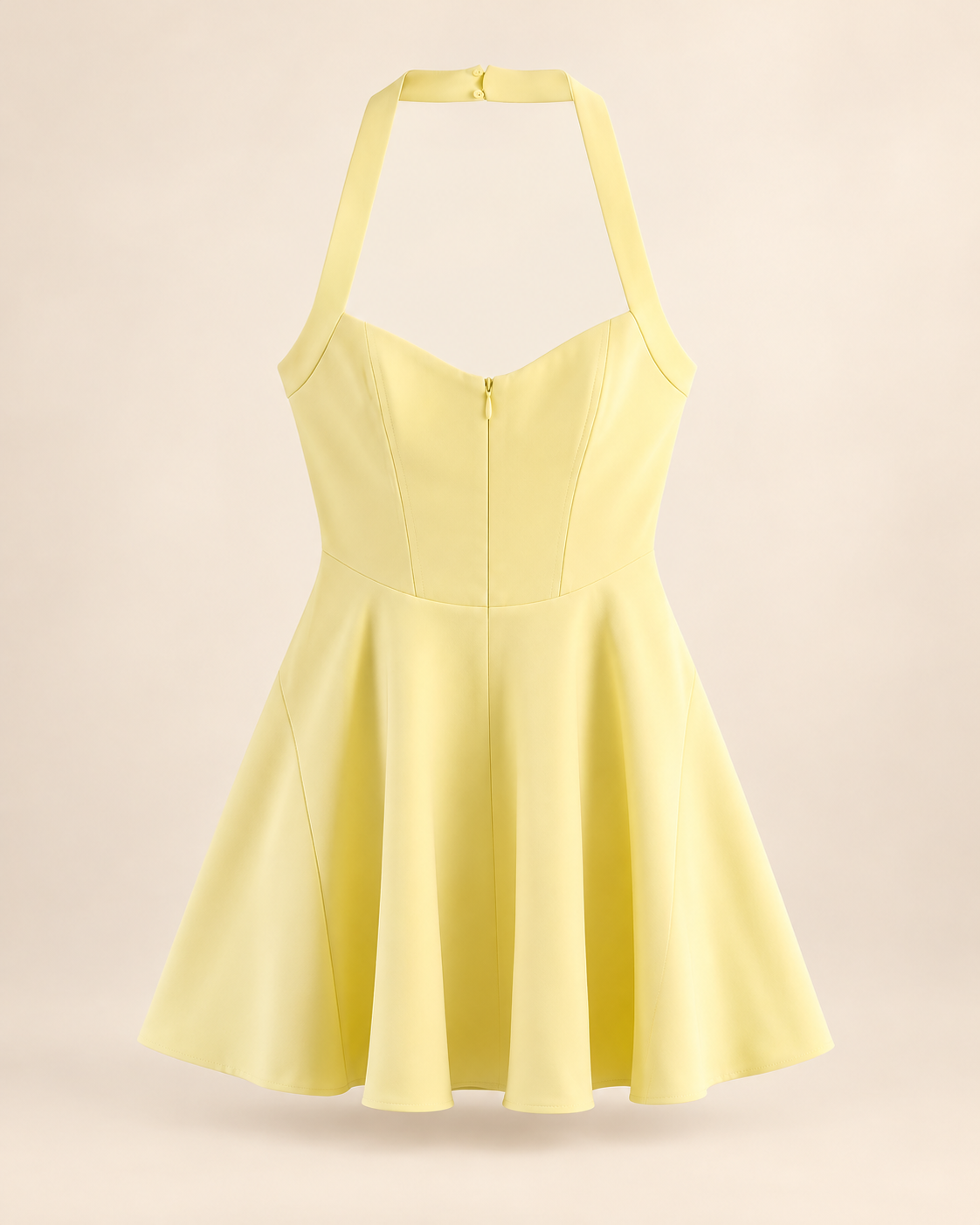 ROBE COURTE COL AMÉRICAIN ÉVASÉE