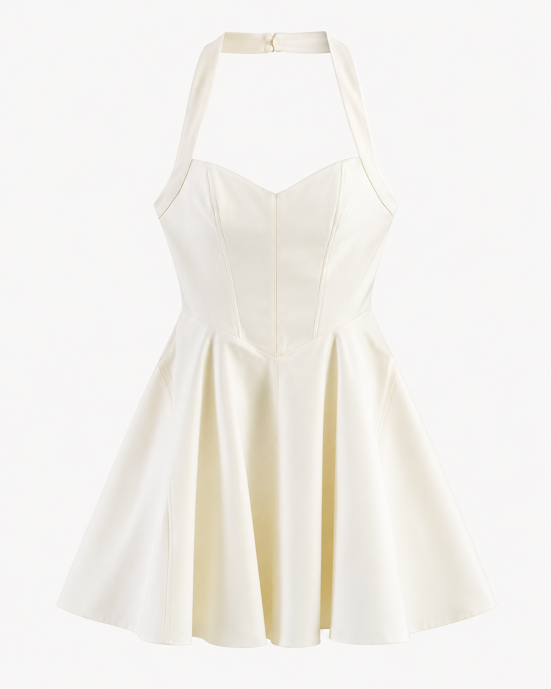 ROBE COURTE COL AMÉRICAIN ÉVASÉE
