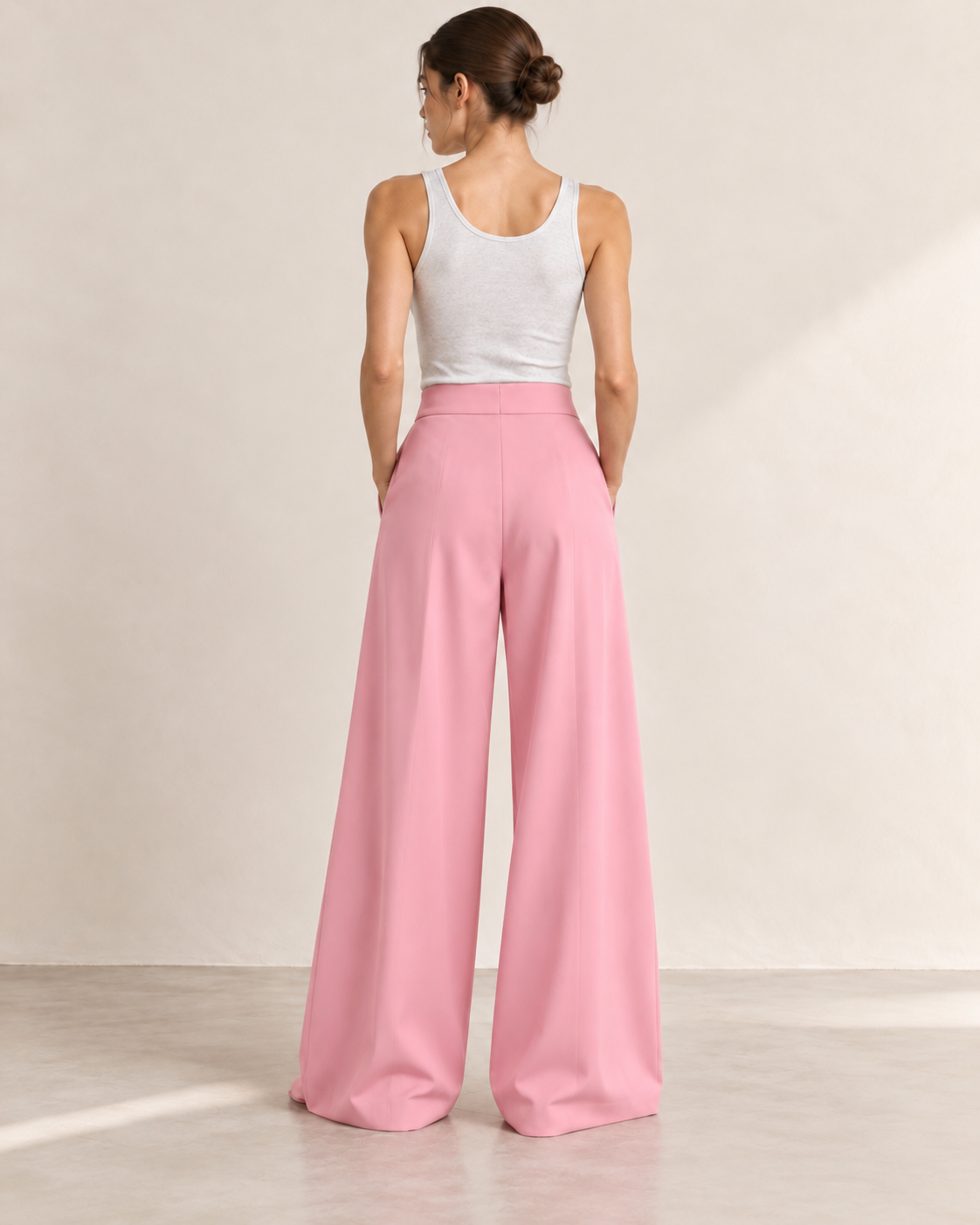 PANTALON LARGE À PINCES