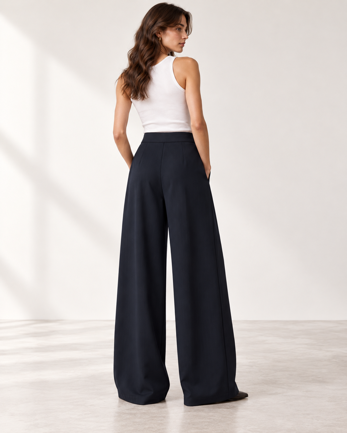 PANTALON LARGE À PINCES