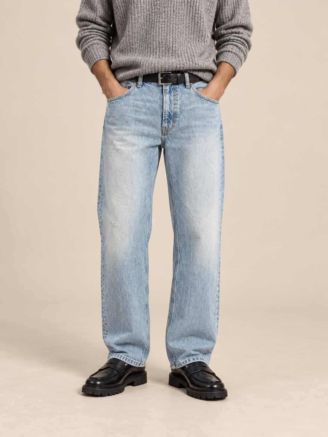JEAN HOMME BAGGY DÉLAVÉ