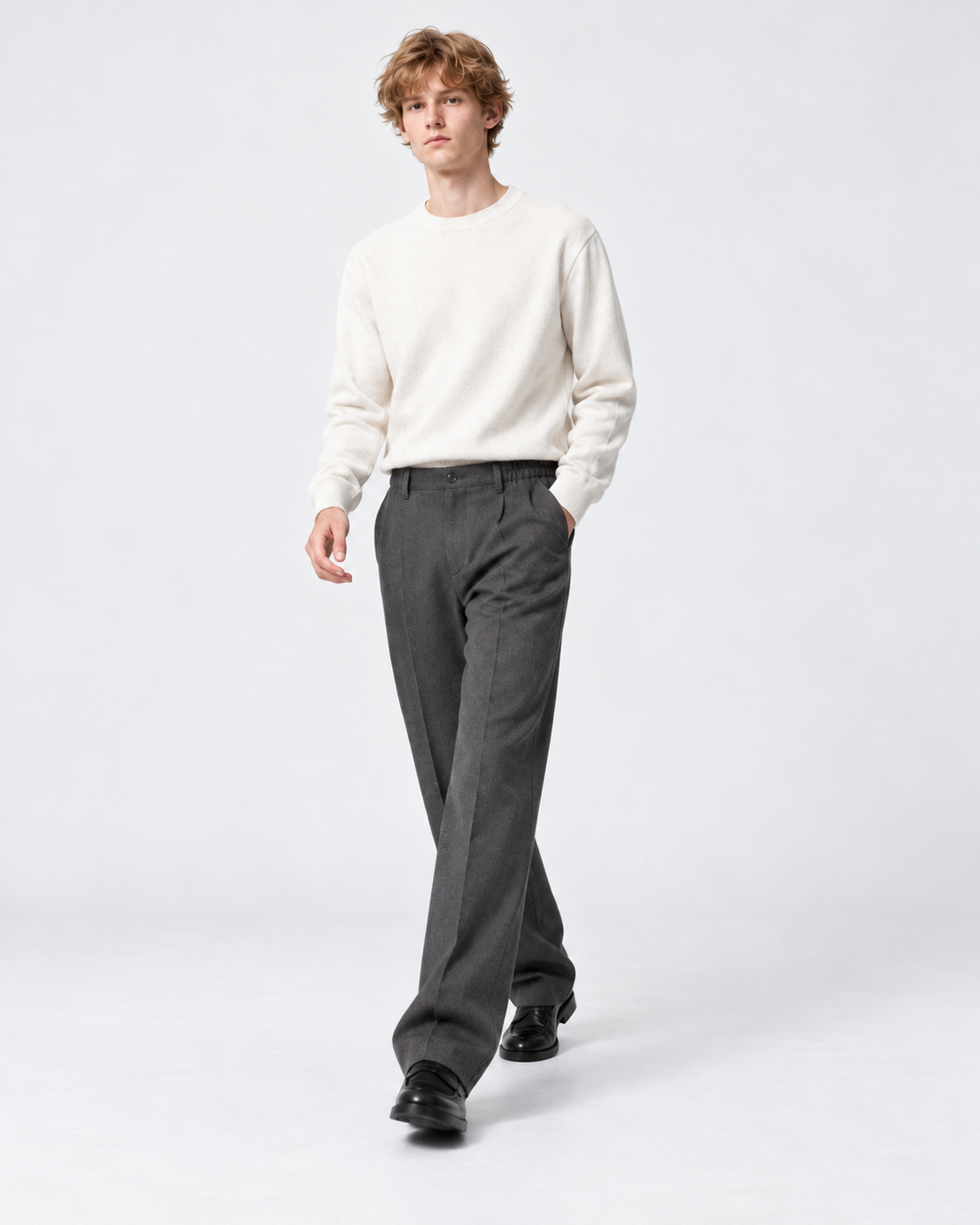 PANTALON AMPLE À PINCES