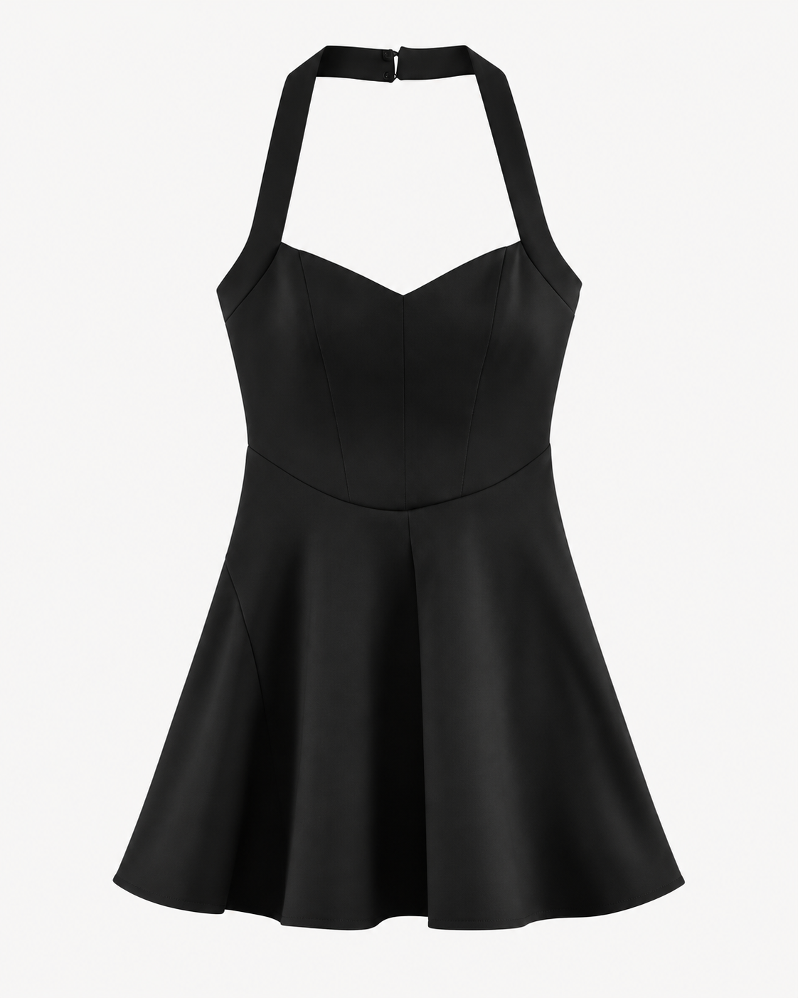 ROBE COURTE COL AMÉRICAIN ÉVASÉE