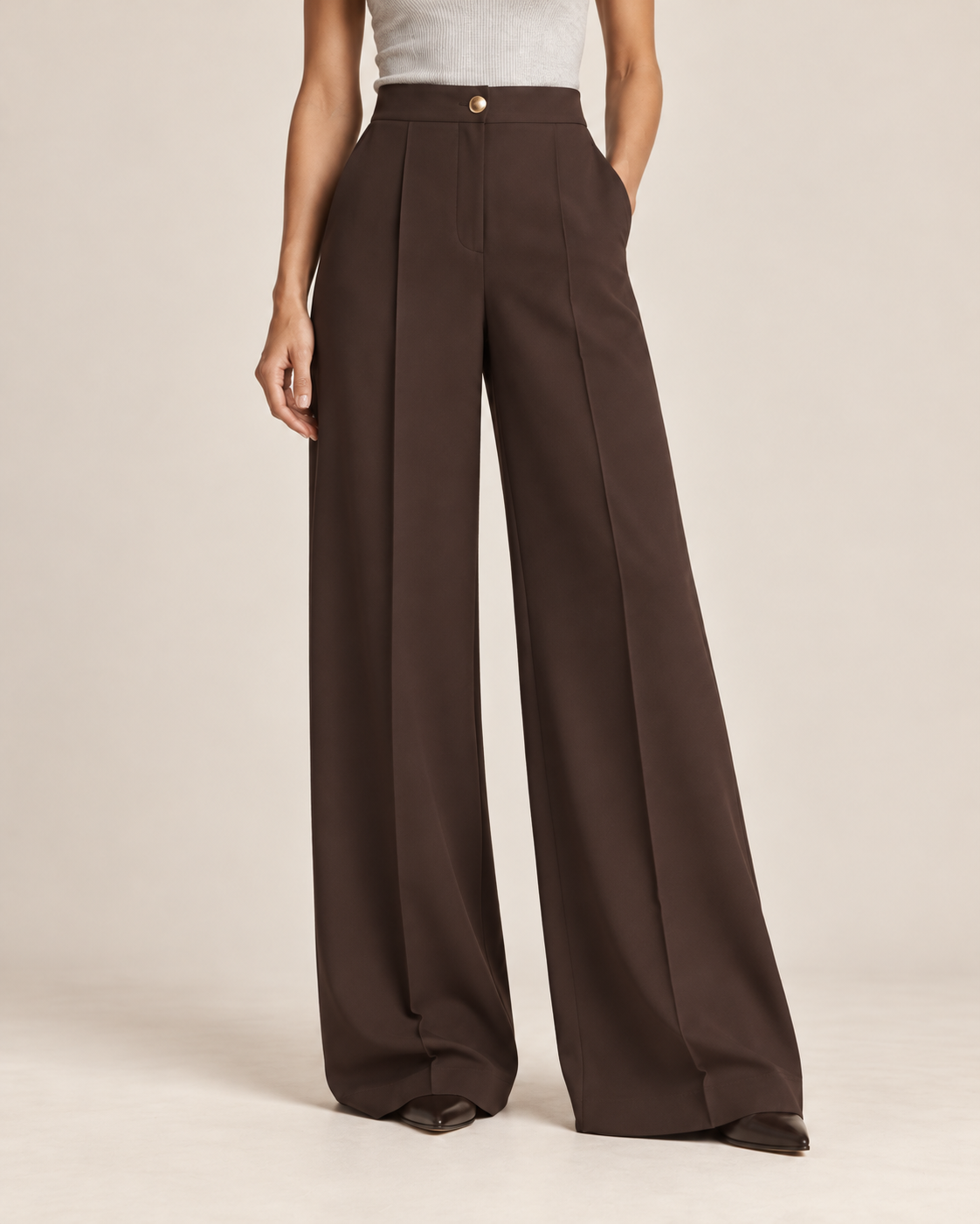 PANTALON BOUTON DORÉ