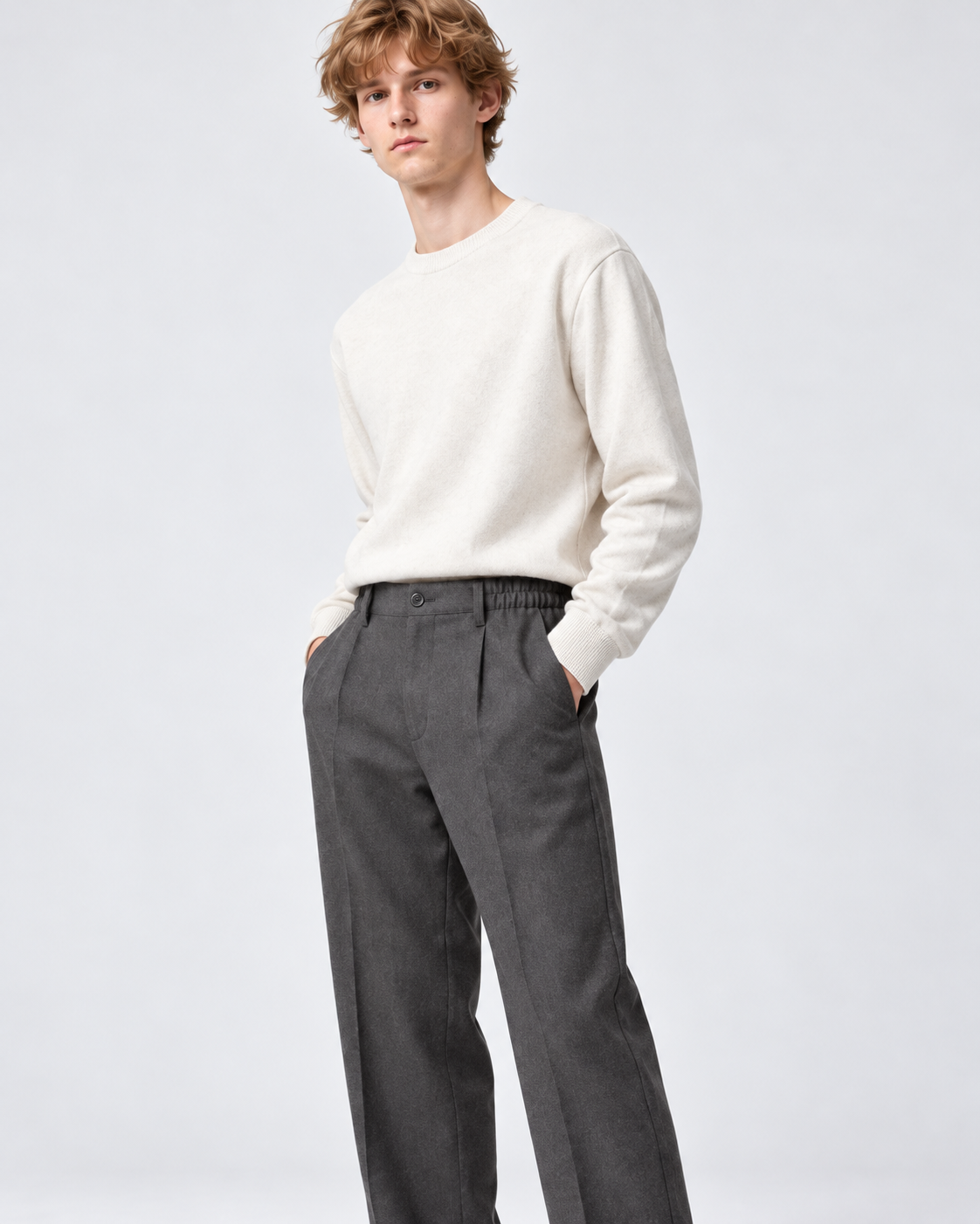 PANTALON AMPLE À PINCES