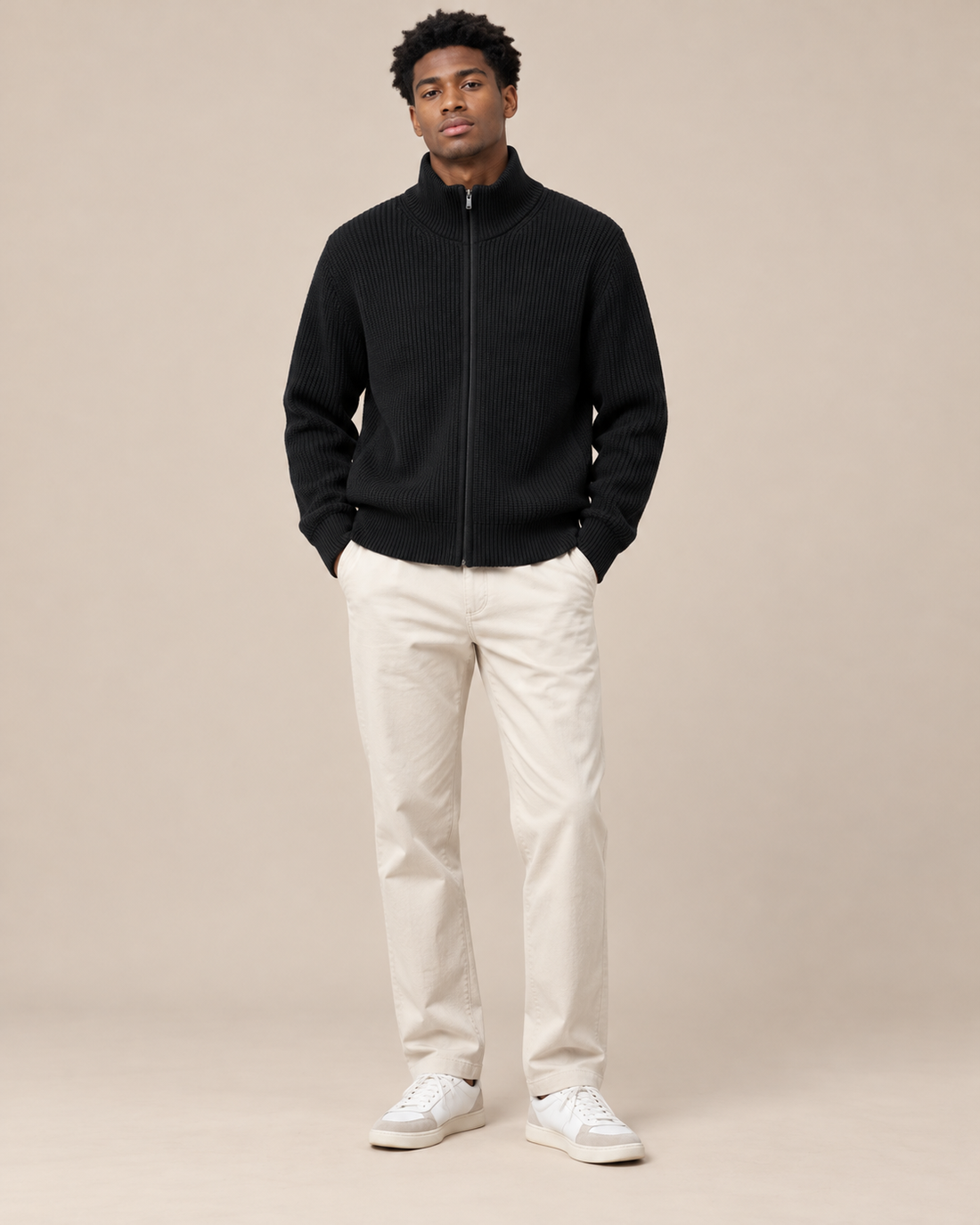 GILET ZIPPÉ EN MAILLE