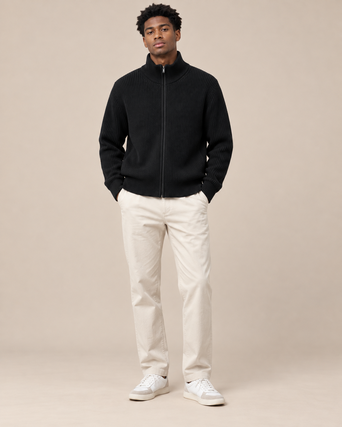 GILET ZIPPÉ EN MAILLE