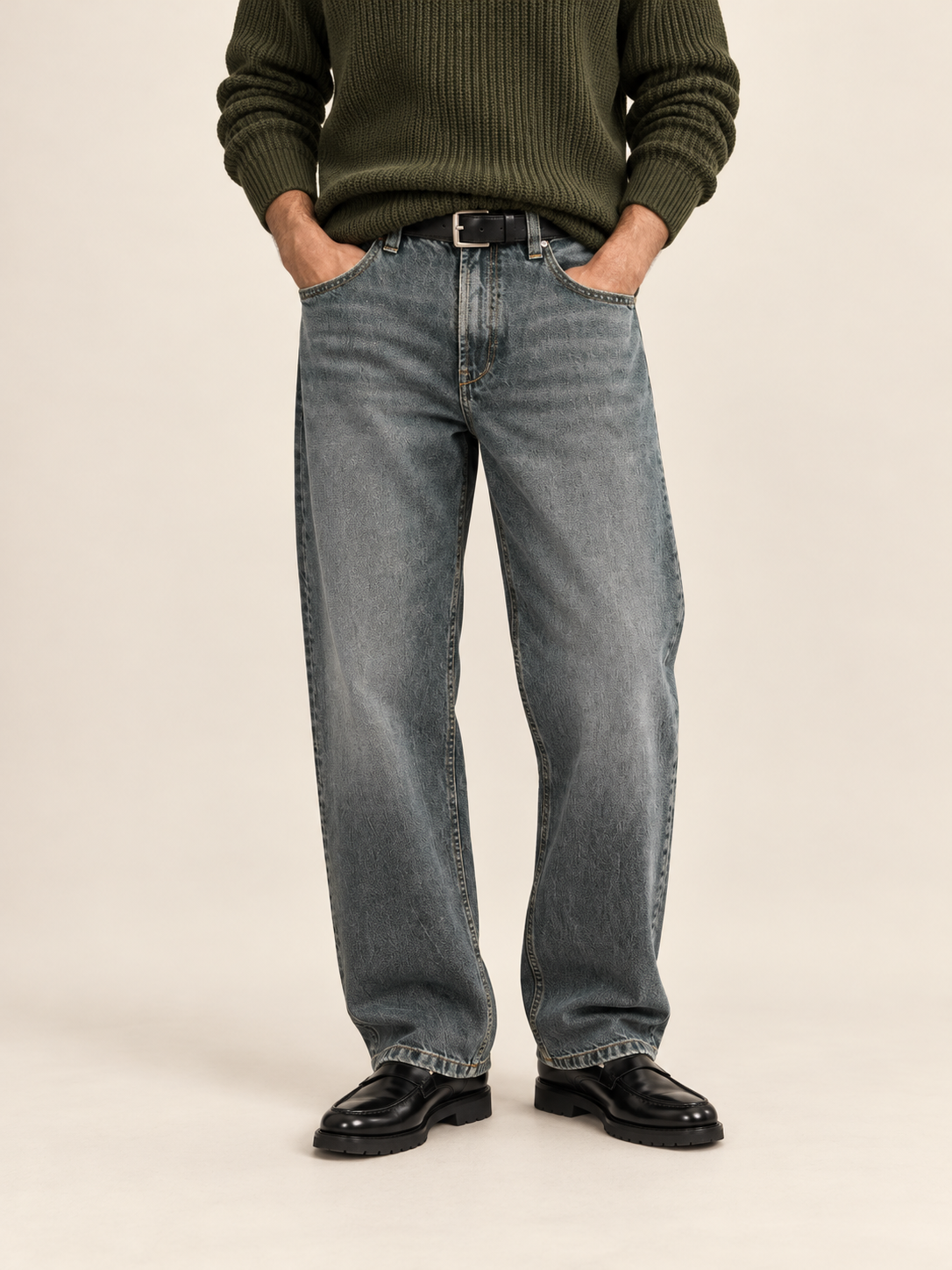 JEAN HOMME BAGGY DÉLAVÉ