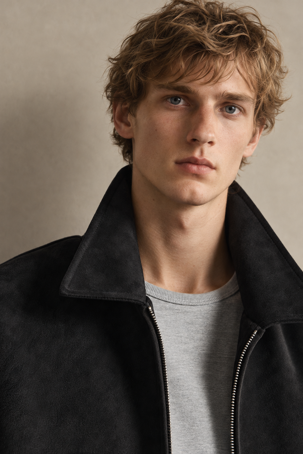 BLOUSON EFFET DAIM