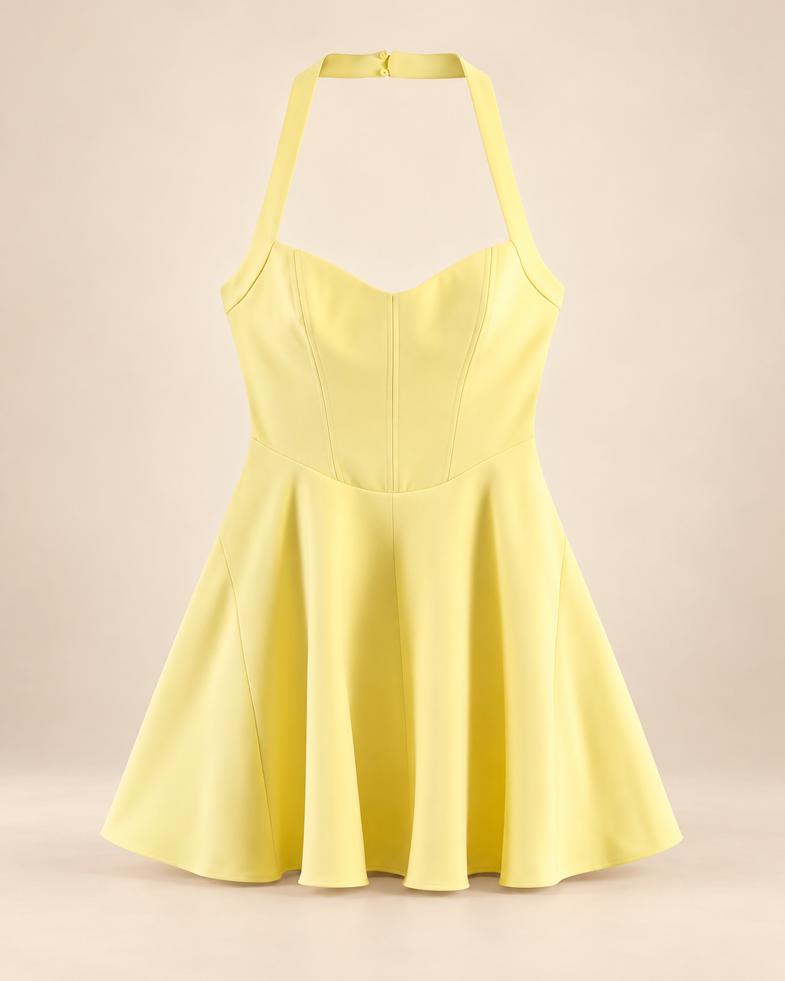 ROBE COURTE COL AMÉRICAIN ÉVASÉE